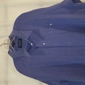 Like New Men's Blue Stafford Relaxed Fit Button-down Shirt
